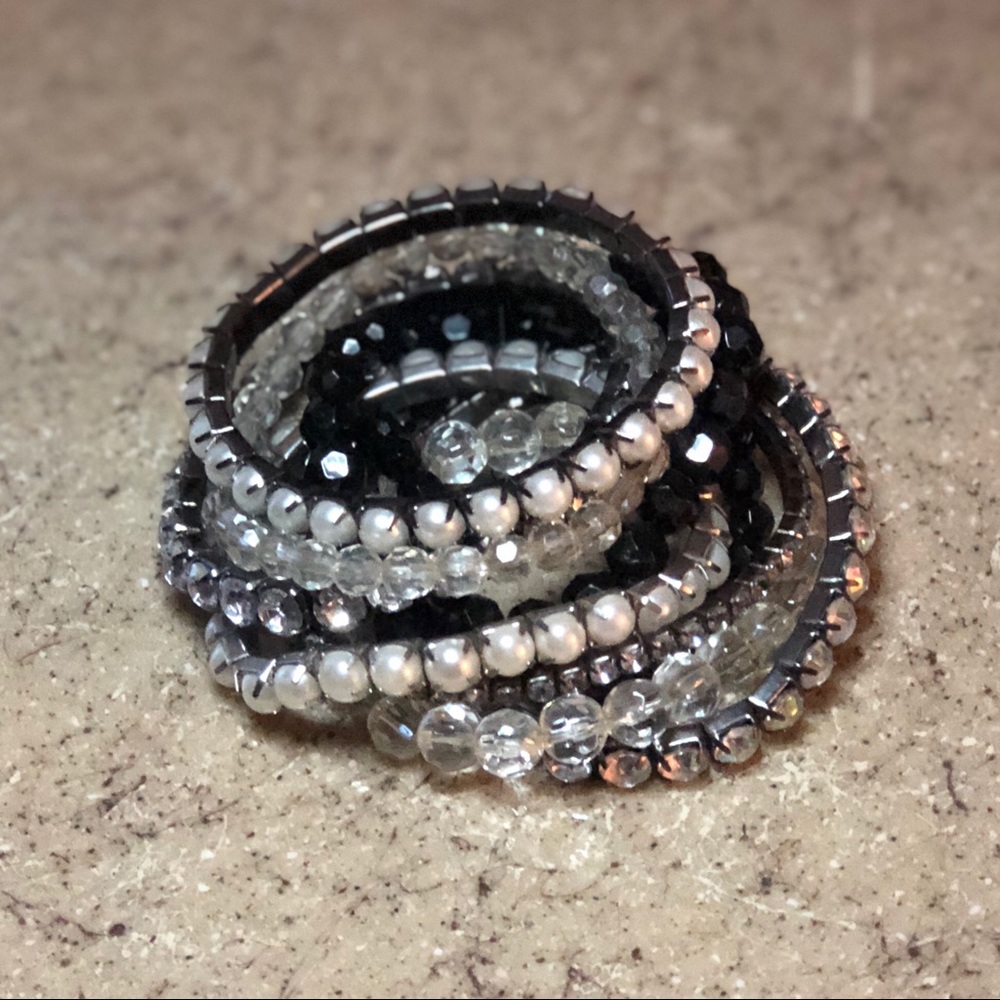 Bundle of Mixed Texture Stretch Bracelets